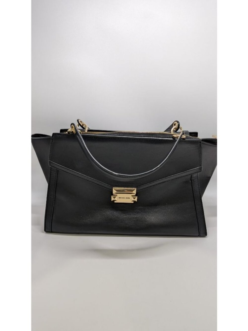 Michael Kors Black Leather Whitney Satchel Purse